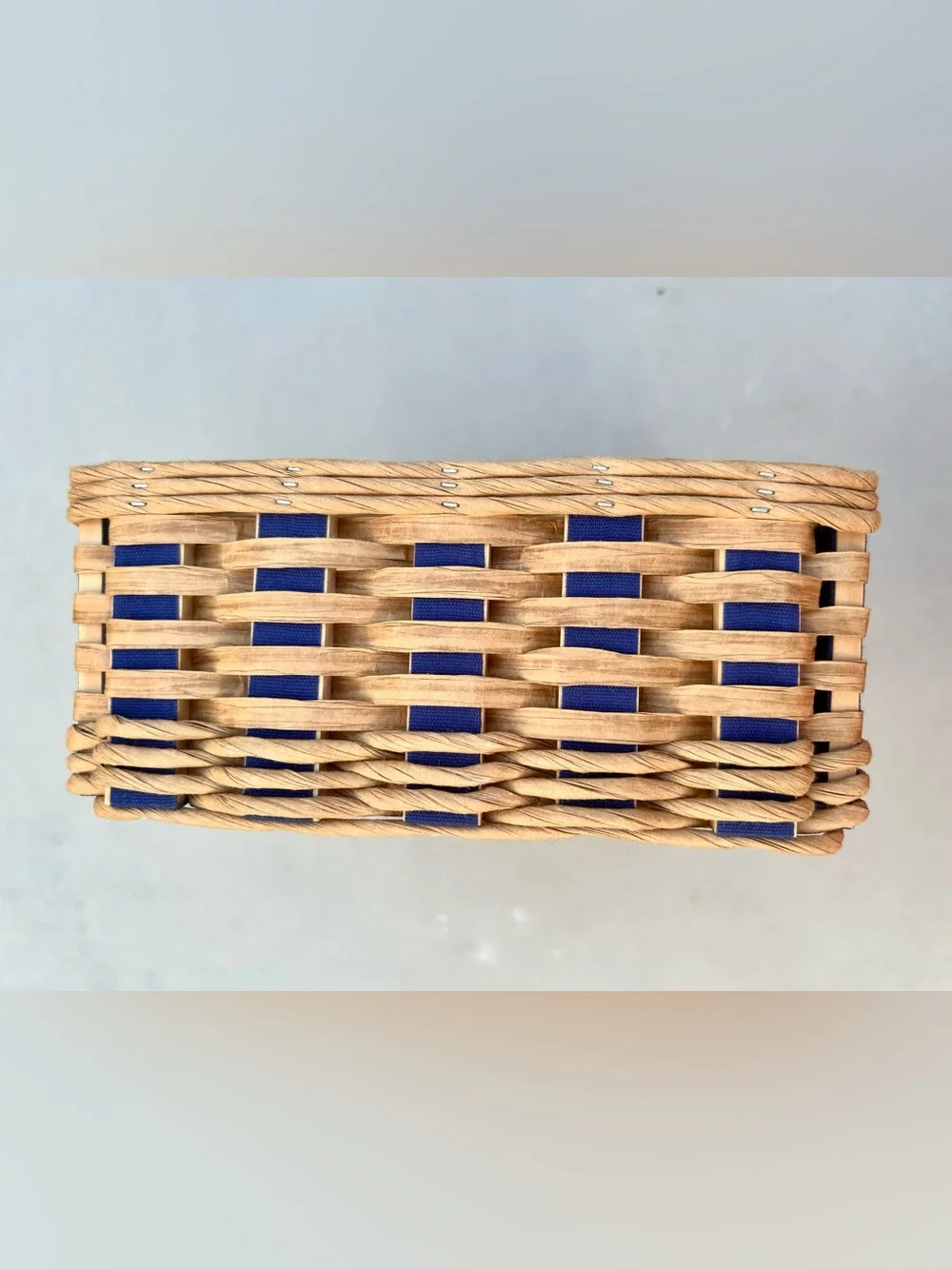 Sunrise Baskets Inc Large Cubby Basket Rectangle Light Wood Boho
